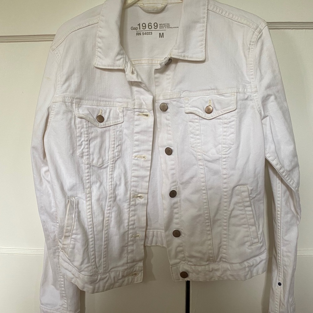 GAP White denim jacket